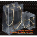 clear PP carry bag, PP Supermarket clear pvc Shopping plastic Bag, Fashion clear plastic shopping bags with handles